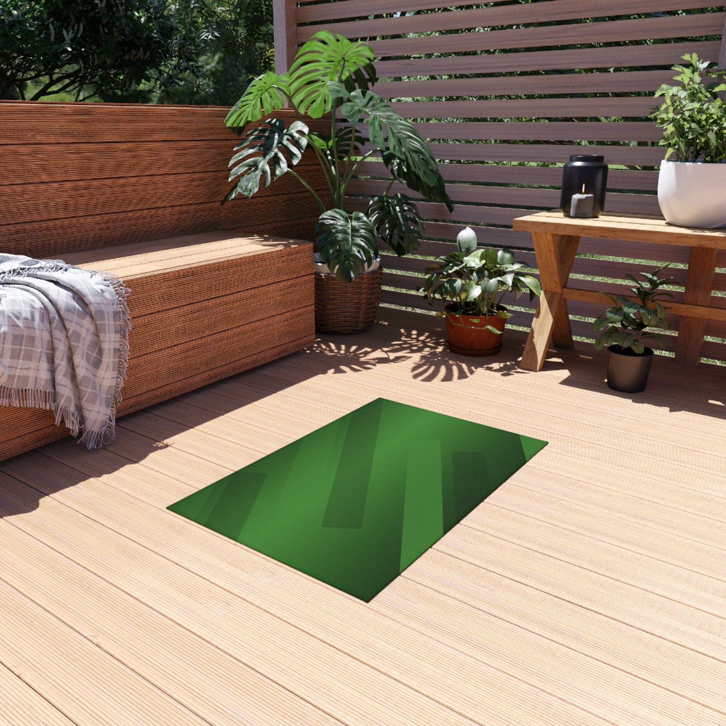 Modern Green Outdoor Rug